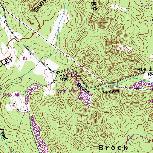 Topographic Map of Elson Mine, TN