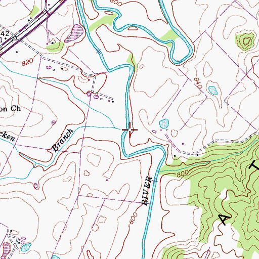 Topographic Map of Hembree Mill (historical), TN