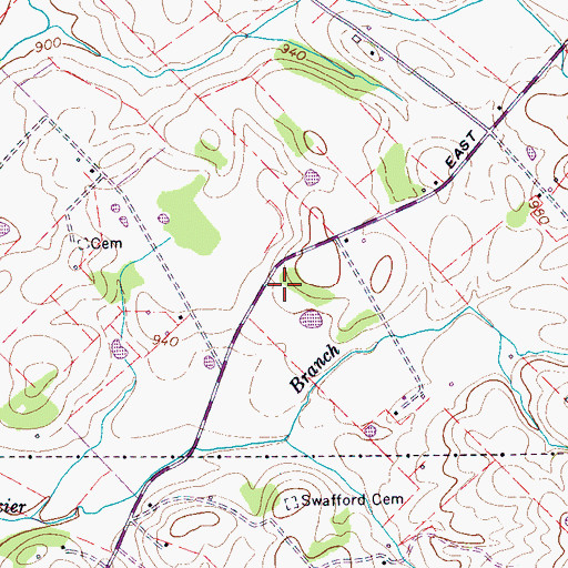Topographic Map of Locust Grove Church (historical), TN