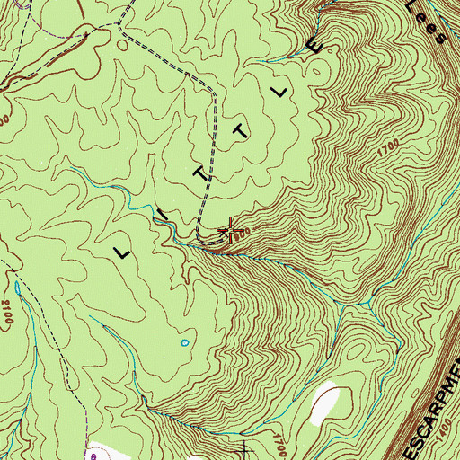 Topographic Map of Merriman Mine, TN