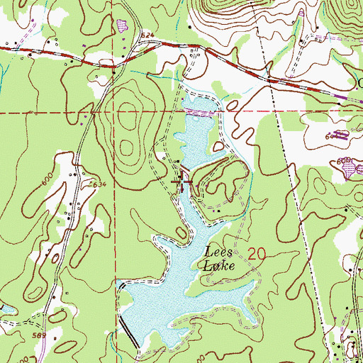 Topographic Map of Lay Dam, AL