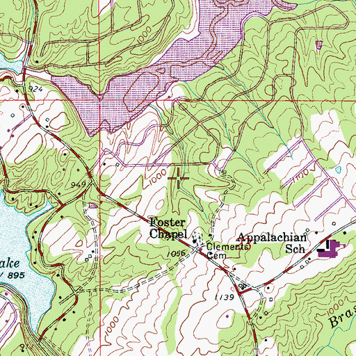 Topographic Map of Sugarland Lake, AL
