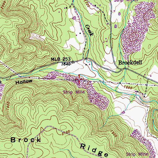 Topographic Map of Recupsido Mine, TN