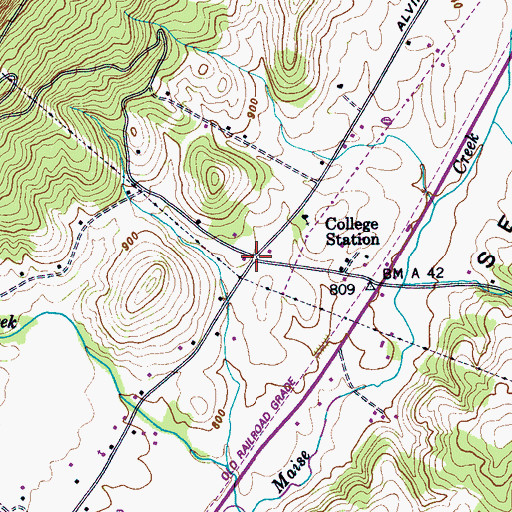 Topographic Map of Robinson Cross Roads, TN
