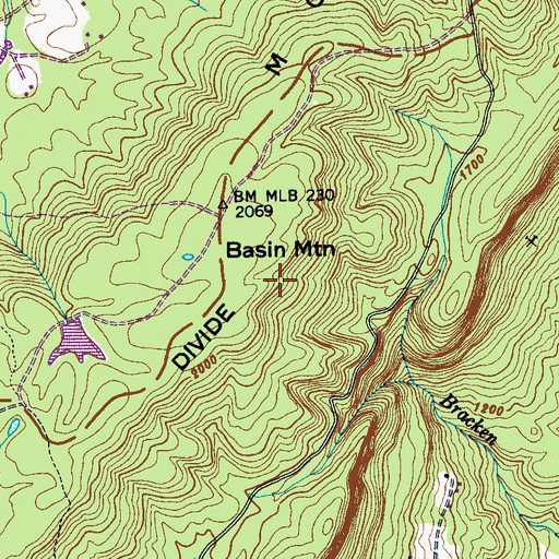 Topographic Map of Smith Mine, TN