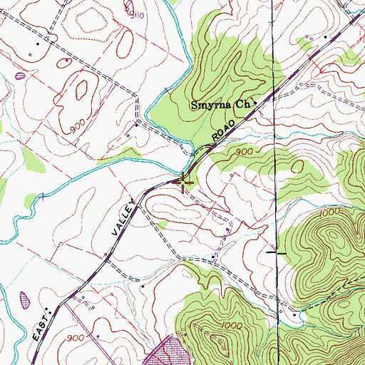 Topographic Map of Smyrna School (historical), TN