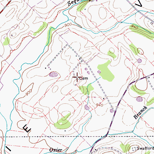Topographic Map of Swafford Cemetery, TN
