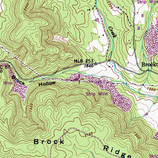 Topographic Map of Walters Mine, TN