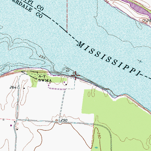 Topographic Map of Barr Landing, TN