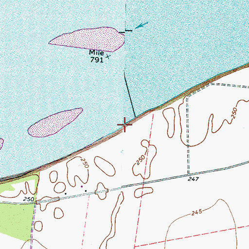 Topographic Map of Gold Dust Landing, TN