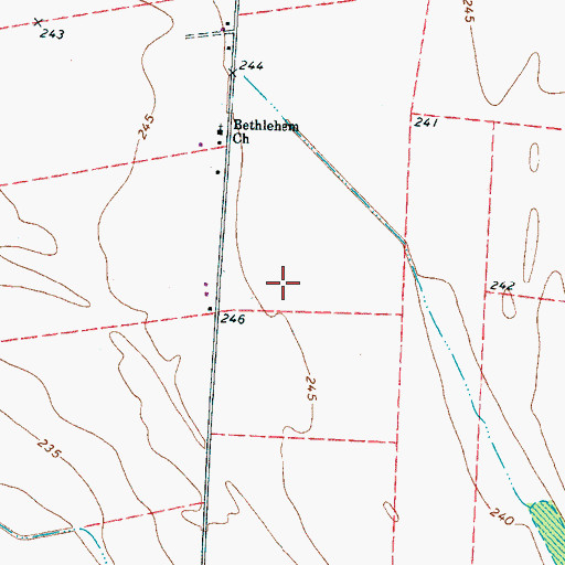Topographic Map of Golddust Church, TN