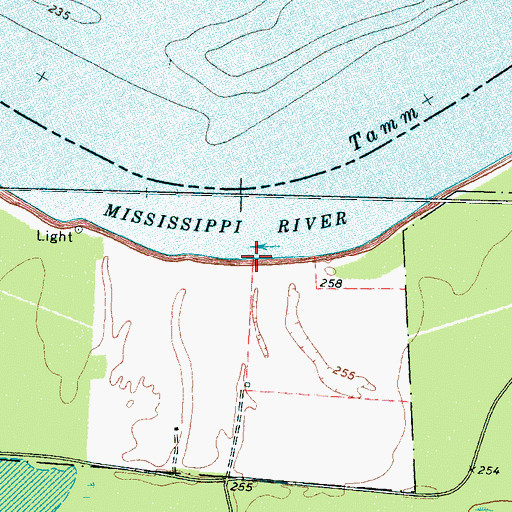 Topographic Map of Goses Landing, TN
