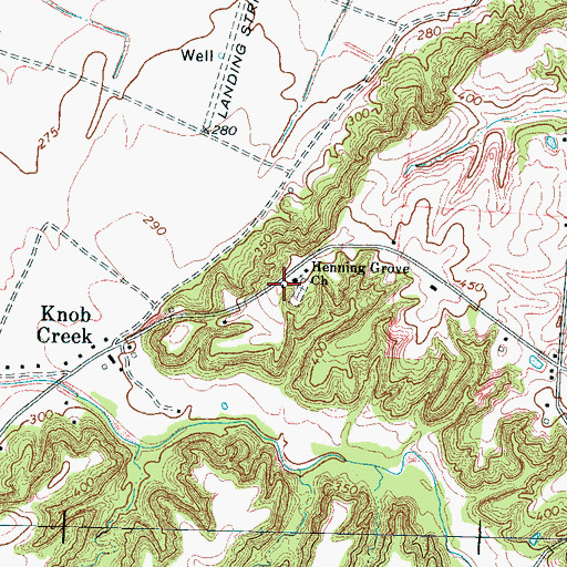 Topographic Map of Henning Grove School (historical), TN