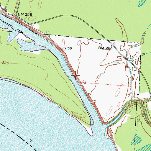 Topographic Map of Litler Landing, TN