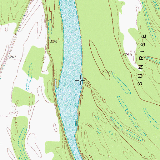Topographic Map of Lookout Landing, TN