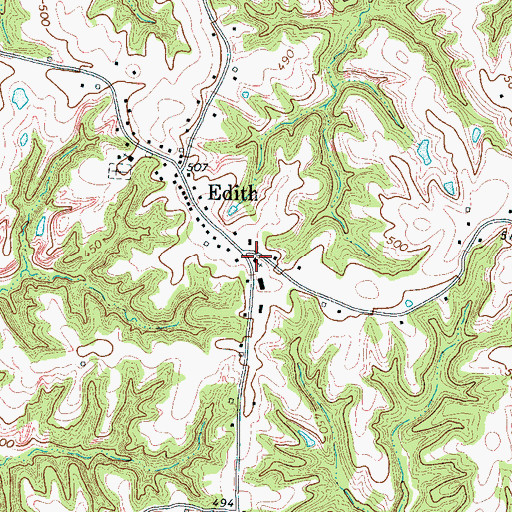Topographic Map of Macedonia Church, TN