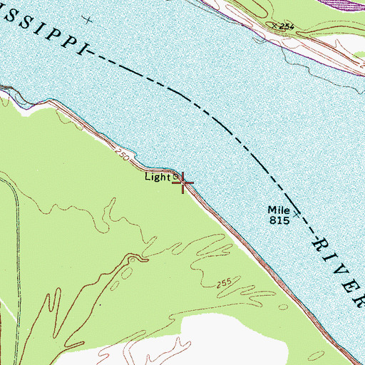 Topographic Map of Nebraska Landing, TN