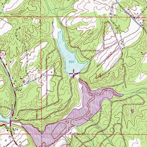 Topographic Map of McKay Lake Dam, AL