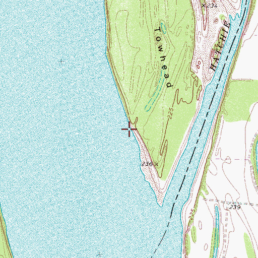 Topographic Map of Saw Mill Landing, TN