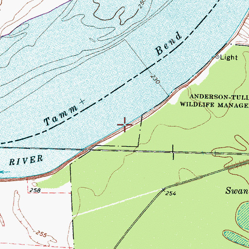Topographic Map of Tamm Landing, TN