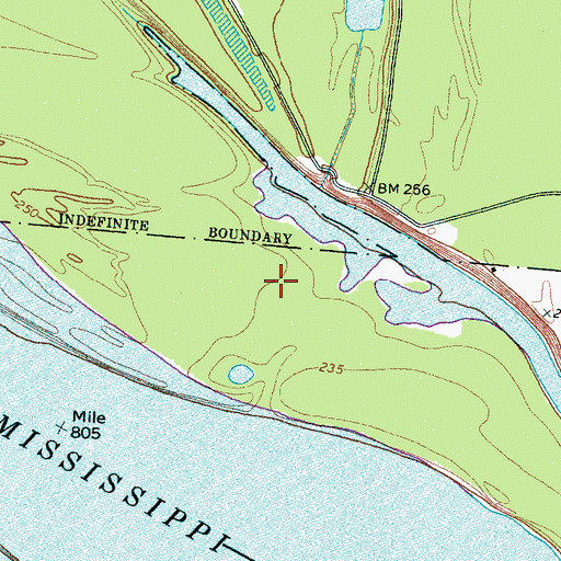 Topographic Map of Wardlows Pocket Landing, TN