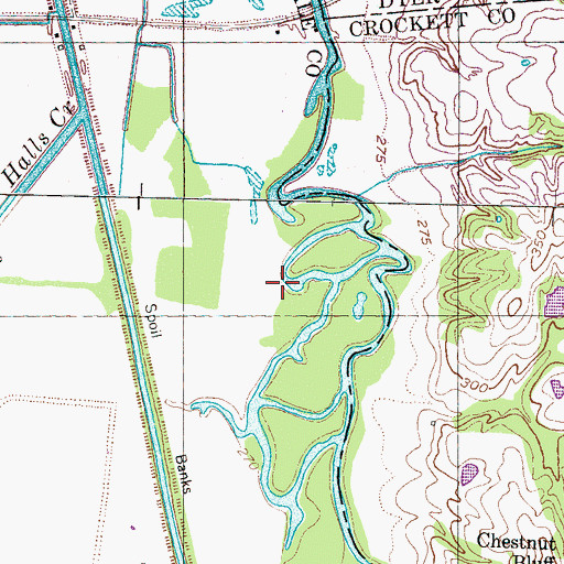 Topographic Map of Wilson Mill (historical), TN