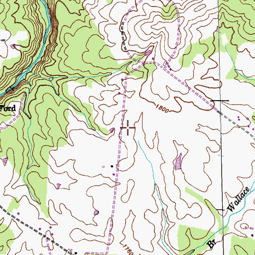 Topographic Map of Winnie Cemetery, TN