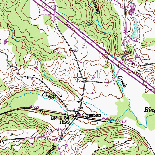 Topographic Map of Turner Cemetery Number Two, TN