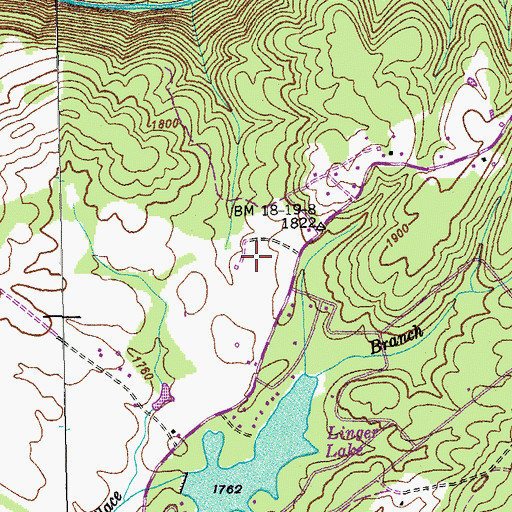 Topographic Map of Turner Cemetery Number One, TN