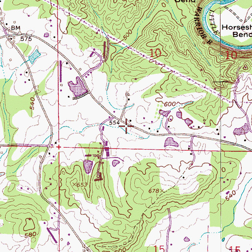 Topographic Map of Johnson Pond Dam, AL