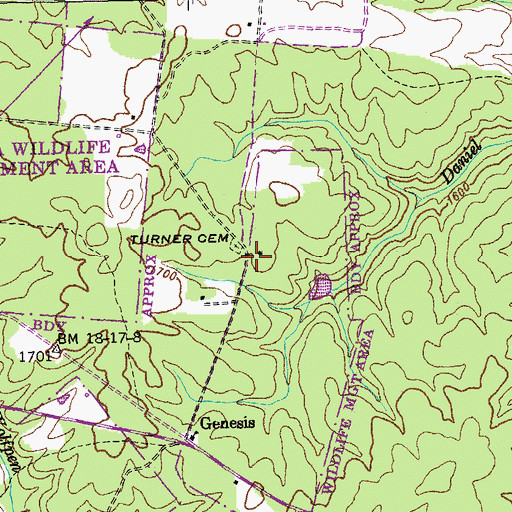 Topographic Map of Shiloh School (historical), TN