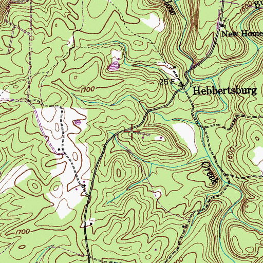 Topographic Map of Hebbertsburg Cemetery, TN