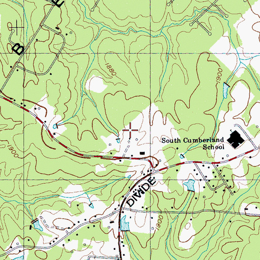 Topographic Map of Lowery Stand Cemetery, TN