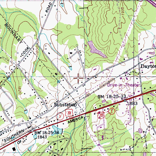 Topographic Map of Hyder Cemetery, TN