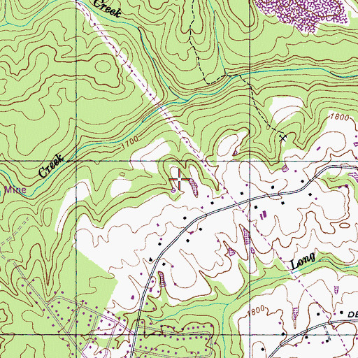 Topographic Map of Warner Cemetery Number One, TN