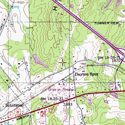 Topographic Map of Cry Cemetery, TN
