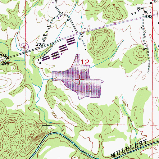 Topographic Map of Ingram Arkadelphia Lake, AL