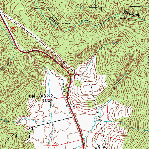 Topographic Map of Goodstock Cemetery Number One, TN