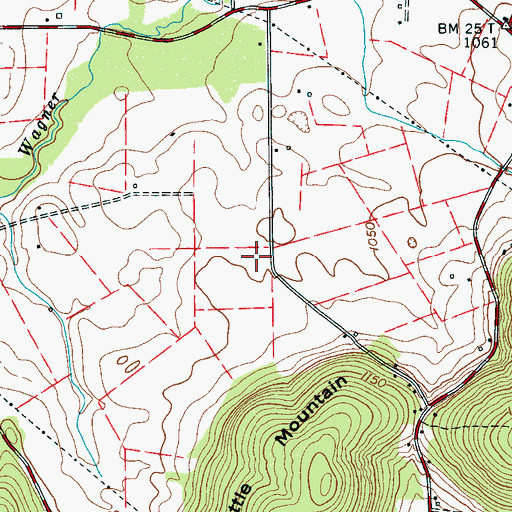 Topographic Map of Carter Cemetery, TN