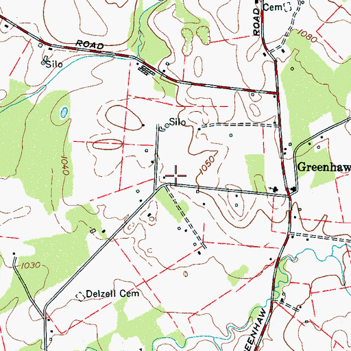 Topographic Map of McKelvey Cemetery, TN