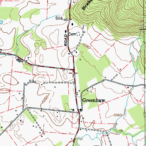 Topographic Map of Champion Cemetery, TN