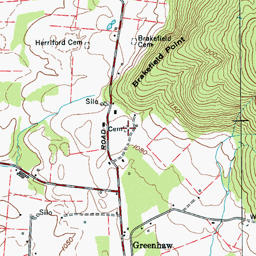 Topographic Map of Farris Cemetery, TN