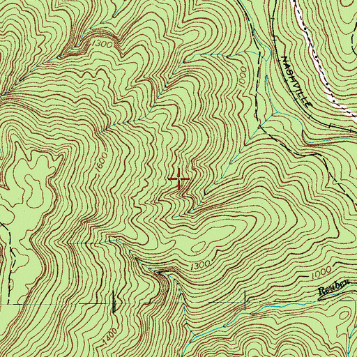 Topographic Map of Marlow Field Cemetery, TN