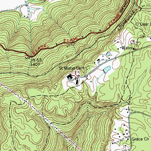 Topographic Map of Saint Marys School (historical), TN
