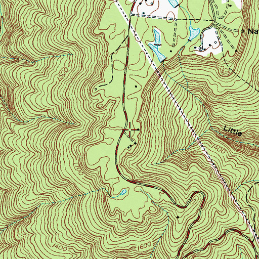 Topographic Map of McDowell Cemetery, TN