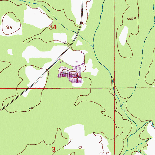Topographic Map of Perman Dam, AL