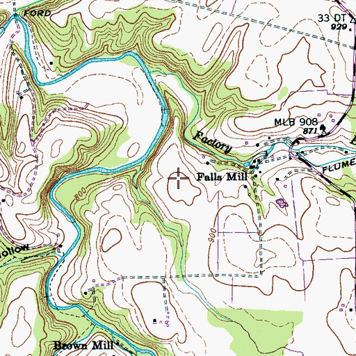 Topographic Map of Eskridge Cemetery, TN