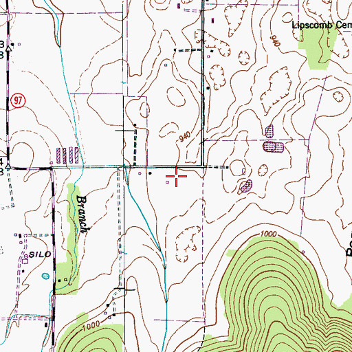 Topographic Map of Keith Cemetery, TN