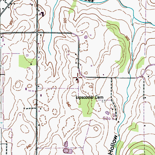 Topographic Map of Cumberland Church, TN