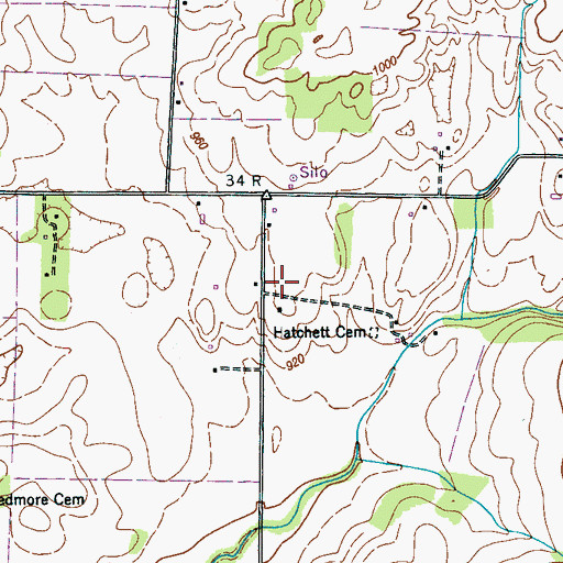 Topographic Map of Hatchett School (historical), TN